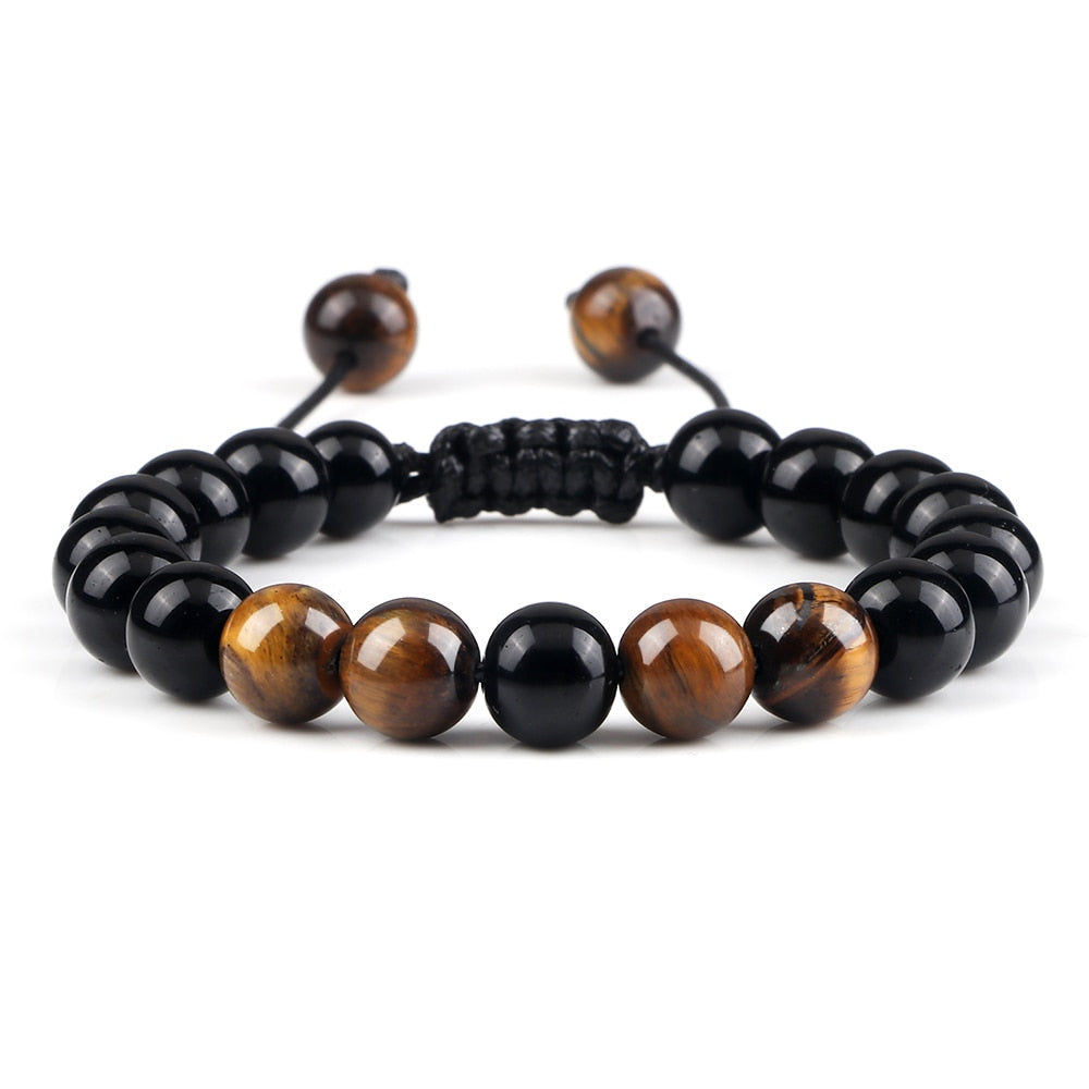 Peris Gems Bright Black Black Lava Stone Bracelets | Braided Charm Beads Bracelet SHEIN Amazon Temu