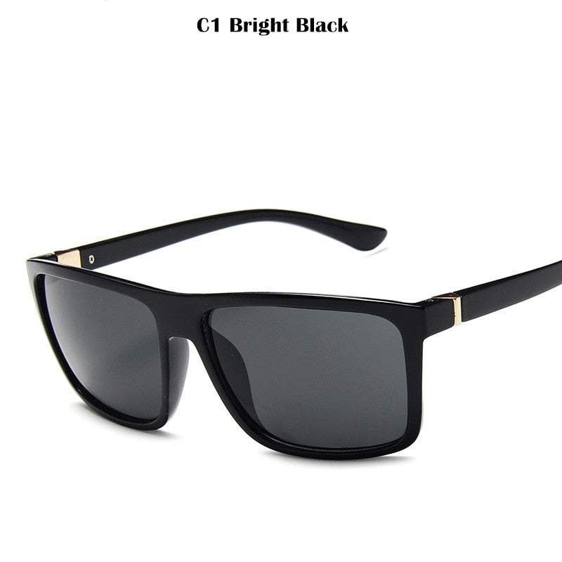 Peris Gems Bright Black Classic Designer Square UV400 Sunglasses for Men SHEIN Amazon Temu