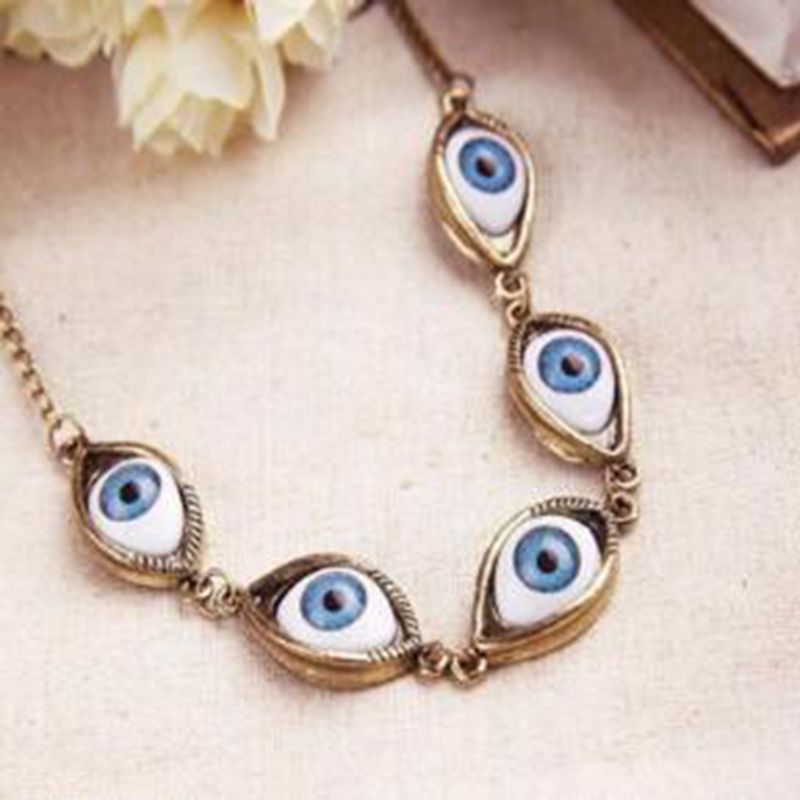 Peris Gems Bronze Eyes 5 Blue Evil Eye Choker Necklace for Women | Protective Necklaces Blue Evil Eye Choker Necklace for Women Protective Necklaces SHEIN Amazon Temu