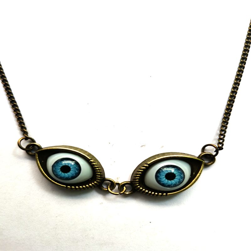 Peris Gems Bronze Twisted 2 Blue Evil Eye Choker Necklace for Women | Protective Necklaces Blue Evil Eye Choker Necklace for Women Protective Necklaces SHEIN Amazon Temu