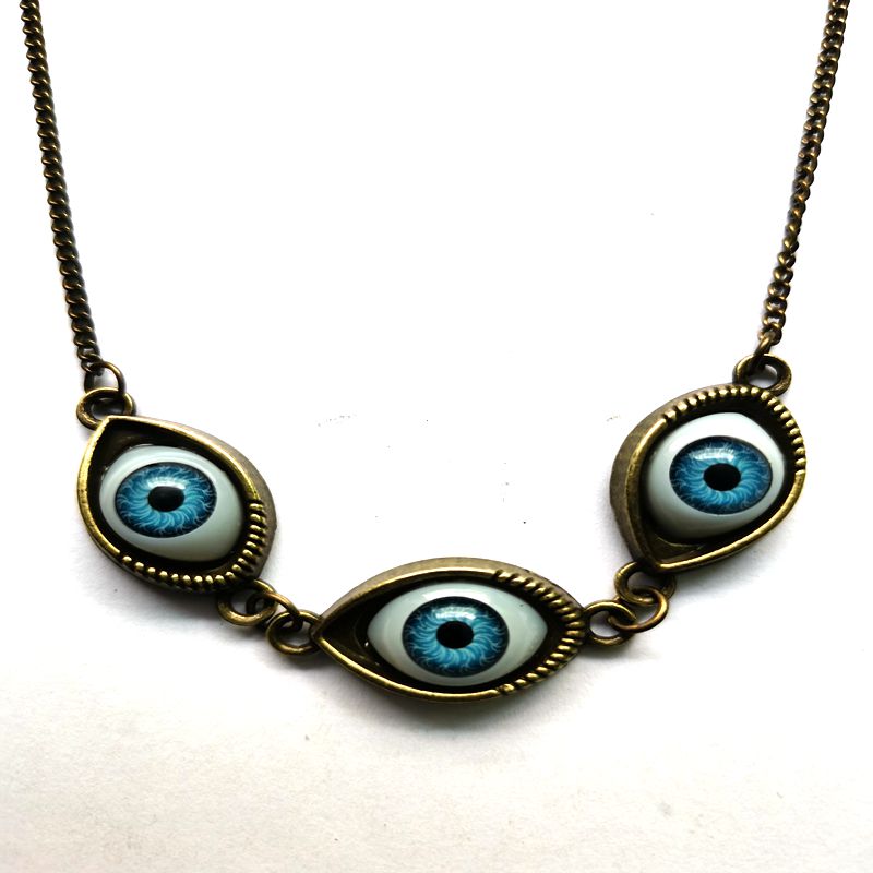 Peris Gems Bronze Twisted 3 Blue Evil Eye Choker Necklace for Women | Protective Necklaces Blue Evil Eye Choker Necklace for Women Protective Necklaces SHEIN Amazon Temu