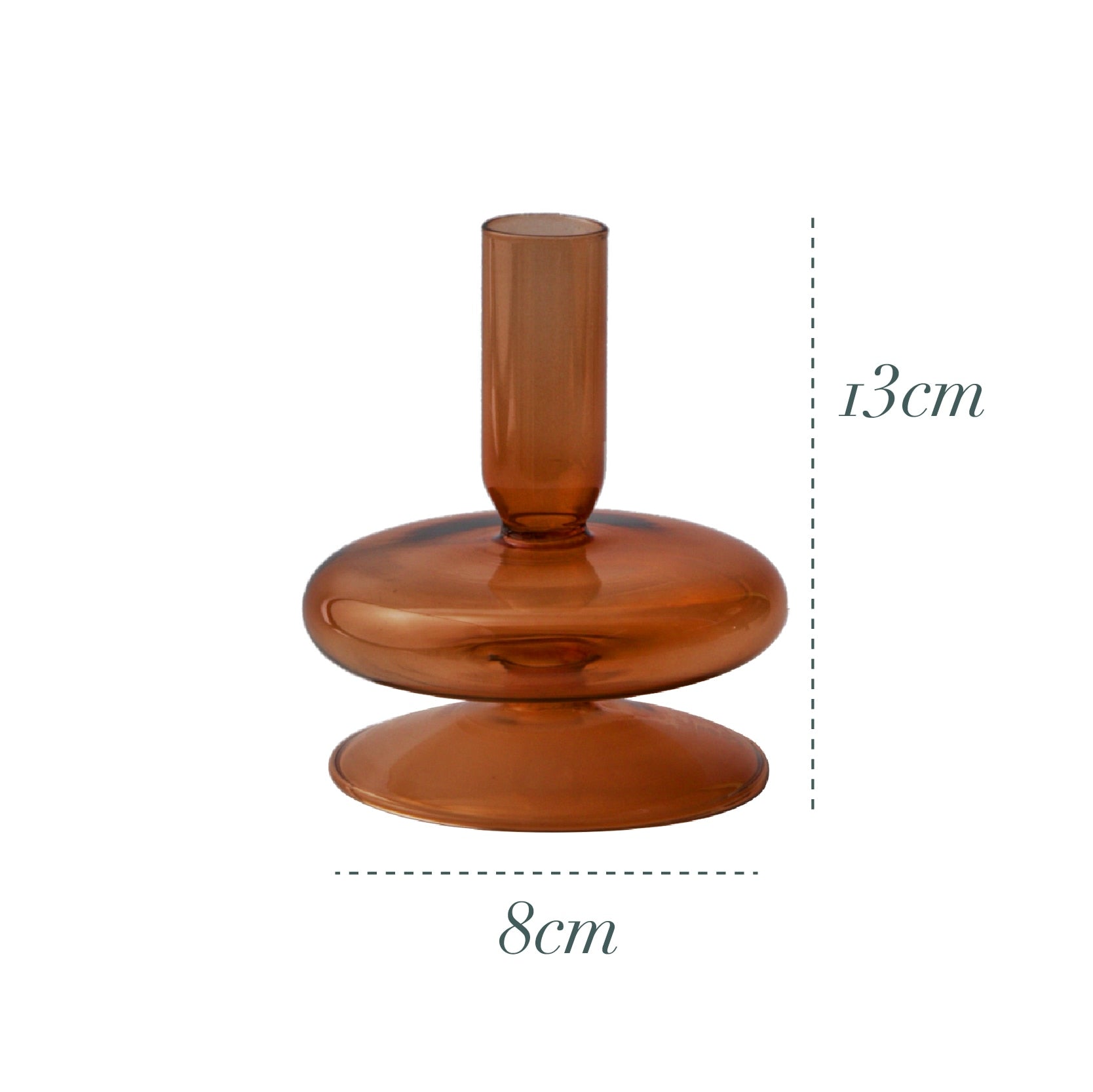 Peris Gems Brown 1tier round Glass Candlestick Holders | Dinner Candlestick Centerpiece Decoration Glass Candlestick Holders | Dinner Candlestick Decoration SHEIN Amazon Temu