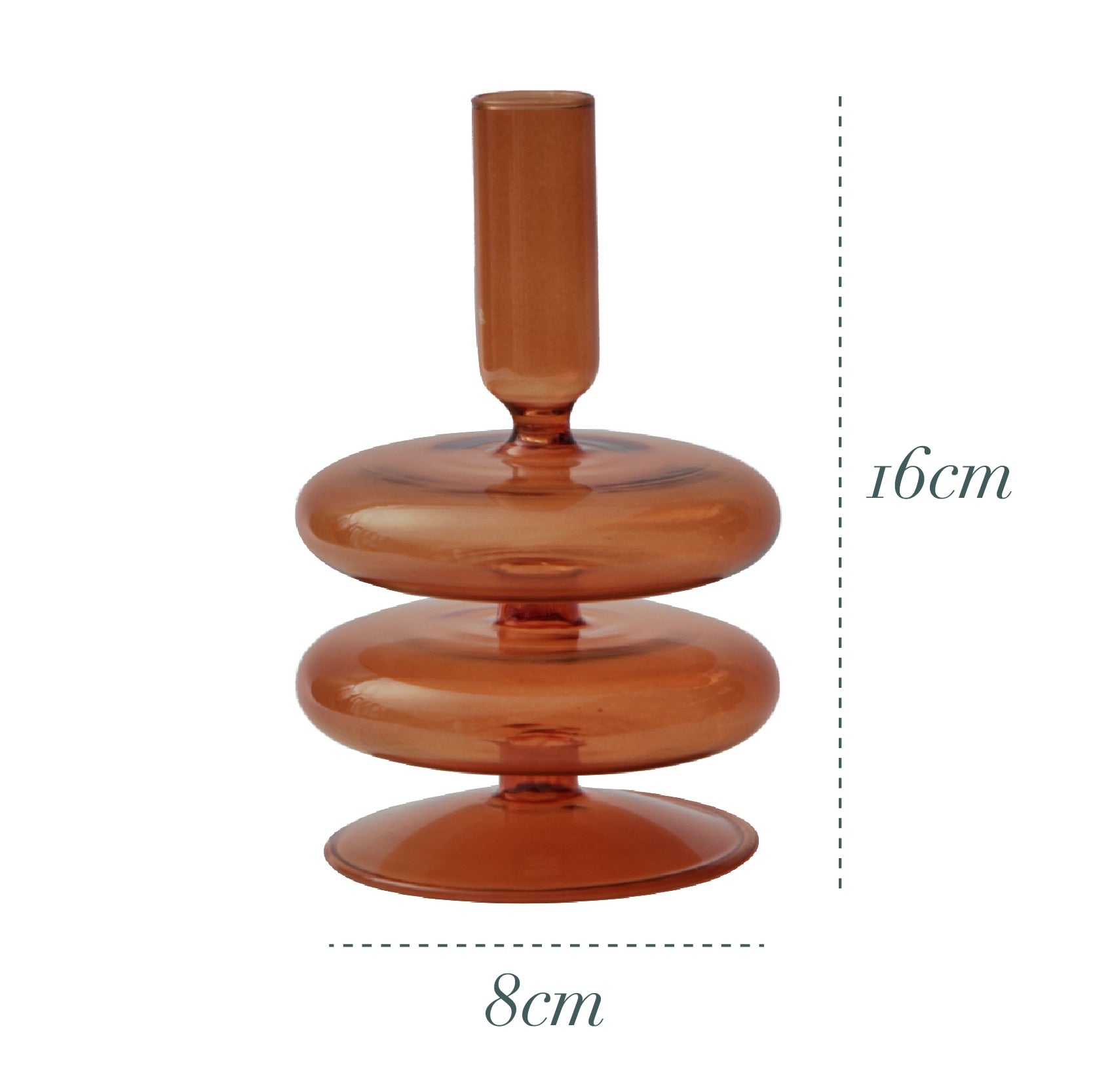 Peris Gems Brown 2tier round Glass Candlestick Holders | Dinner Candlestick Centerpiece Decoration Glass Candlestick Holders | Dinner Candlestick Decoration SHEIN Amazon Temu