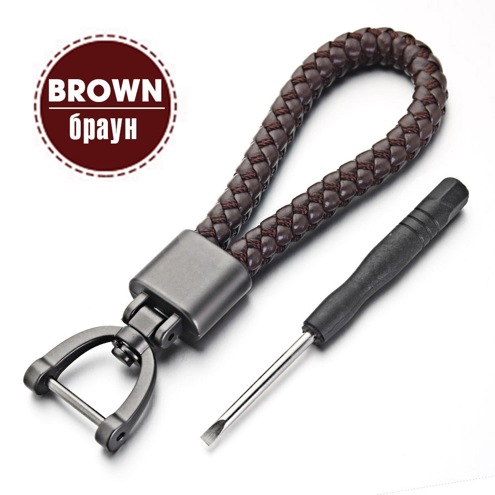 Peris Gems Brown Leather Horseshoe Buckle Keychain | 360 Degree Detachable Keychain Leather Horseshoe Buckle Keychain | 360 Degree Keychain SHEIN Amazon Temu