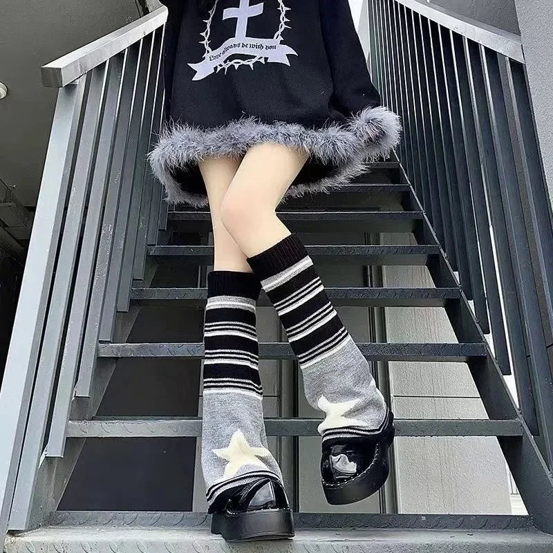 Peris Gems C grey / One Size Y2K Punk Knitted Leg Warmers Star Gothic Cross Harajuku Women Heart Two Side Wear Loose Fit Leg Covers Sock JK Thigh High Lolita Y2K Punk Knitted Leg Warmers Star Gothic Cross Harajuku Women Heart Two Side Wear Loose Fit Leg Covers Sock JK Thigh High Lolita SHEIN Amazon Temu