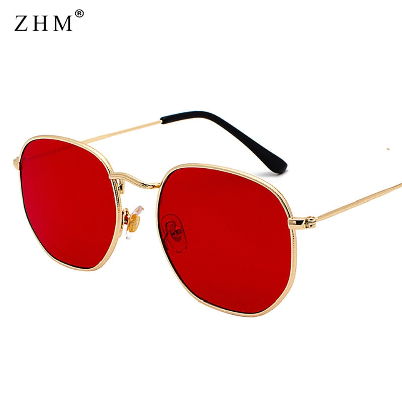 Peris Gems c8 Gold ocean red Square Metal Frame Pilot Sunglasses Unisex | Gold and Silver SHEIN Amazon Temu