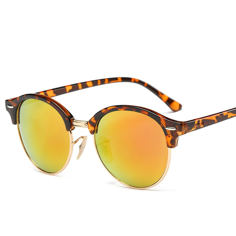 Peris Gems C8LeopardYellow Round Sunglasses for Women | Retro Unisex Sunglasses SHEIN Amazon Temu