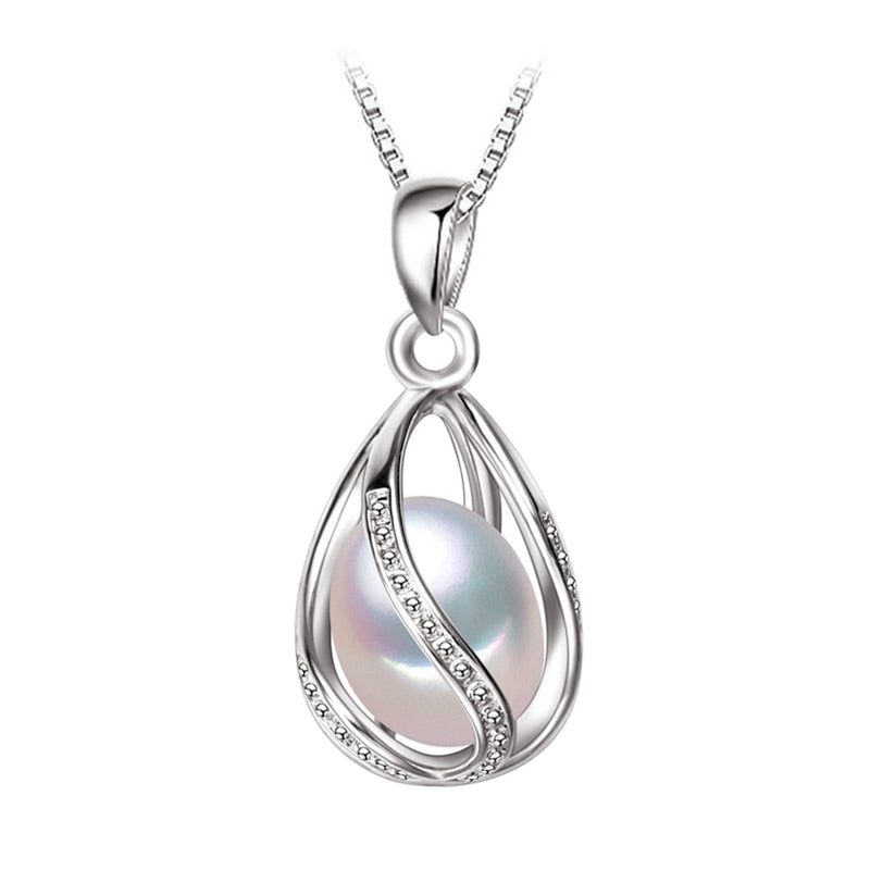 Peris Gems Caged Pearl Necklace for Women | 925 Sterling Silver Necklace Caged Pearl Necklace for Women| 925 Sterling Silver Necklace SHEIN Amazon Temu