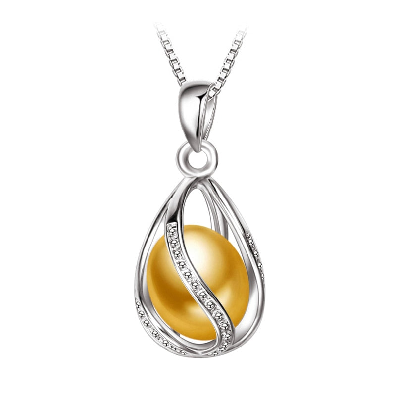 Peris Gems Caged Pearl Necklace for Women | 925 Sterling Silver Necklace Caged Pearl Necklace for Women| 925 Sterling Silver Necklace SHEIN Amazon Temu