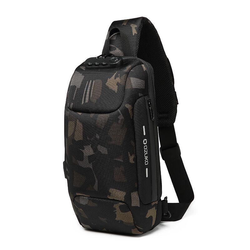 Peris Gems Camouf / 17x8x34CM Waterproof Anti-Theft USB Messenger Bag | Adjustable Lock Bag SHEIN Amazon Temu