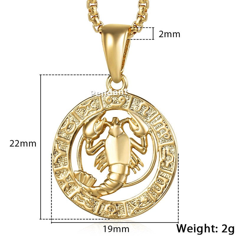 Peris Gems Cancer / Pendant Only Gold Horoscope Animal Necklaces | Zodiac Pendant Necklace SHEIN Amazon Temu