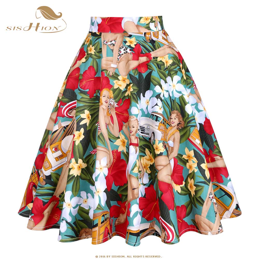 Peris Gems Car and Girl / S Cotton Midi Skirt Collection for Women | Floral Polka Dot Skirts SHEIN Amazon Temu