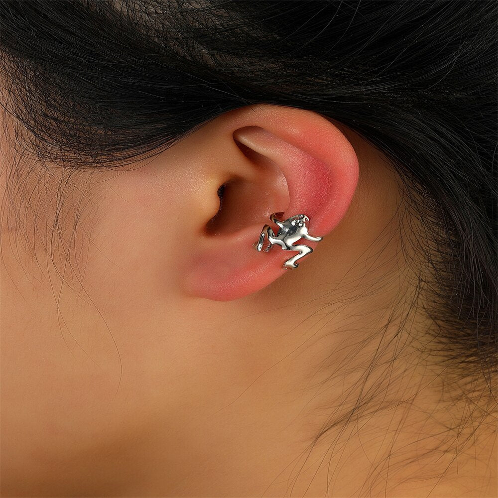 Peris Gems Cartoon Frog Ear Cuffs Clip Earrings for Women | No Piercing Aesthetic Animal Earrings SHEIN Amazon Temu