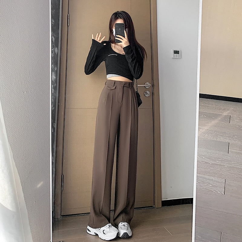 Peris Gems Casual High Waist Wide Leg Long Pants for Women | Loose Pants Casual High Waist Wide Leg Long Pants for Women | Loose Pant SHEIN Amazon Temu
