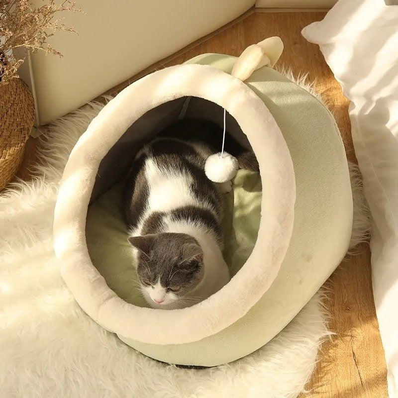 Peris Gems Cat Bed for Indoor Cats | Cozy Cat Bed with Ball SHEIN Amazon Temu