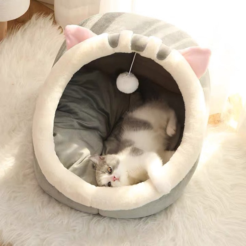 Peris Gems Cat Bed for Indoor Cats | Cozy Cat Bed with Ball SHEIN Amazon Temu