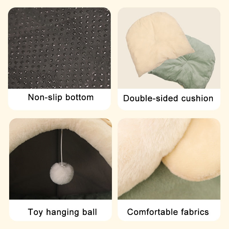 Peris Gems Cat Bed for Indoor Cats | Cozy Cat Bed with Ball SHEIN Amazon Temu