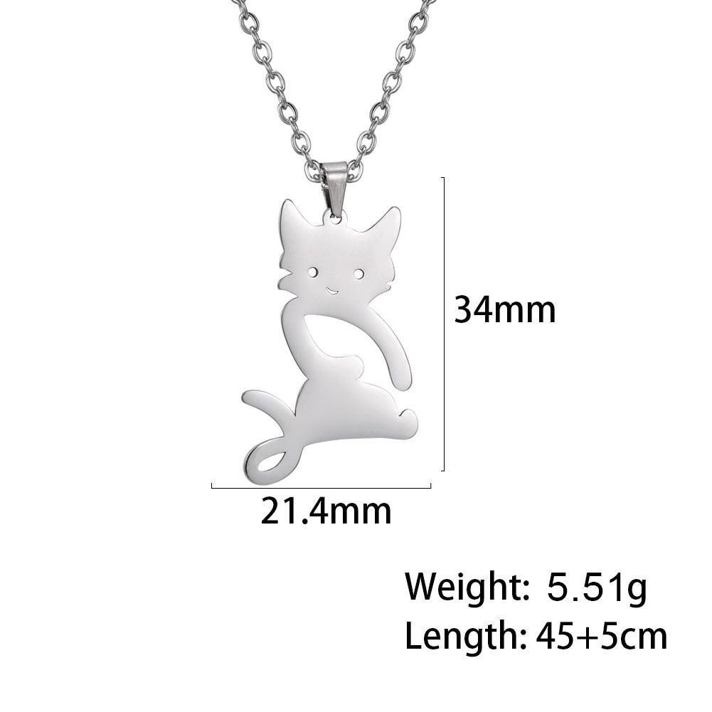 Peris Gems Cat Fish / 50cm Stainless Dog Shaped Pendant Necklace for Women SHEIN Amazon Temu