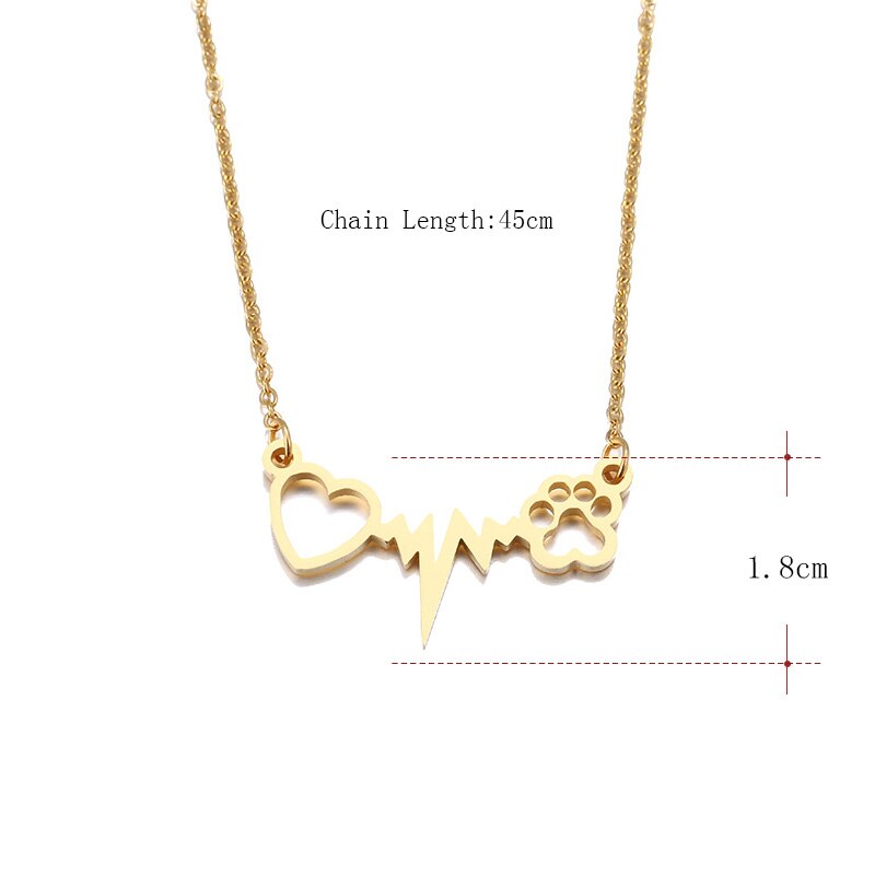 Peris Gems Cat Paw and Heart Stainless Pendant Necklaces for Women SHEIN Amazon Temu