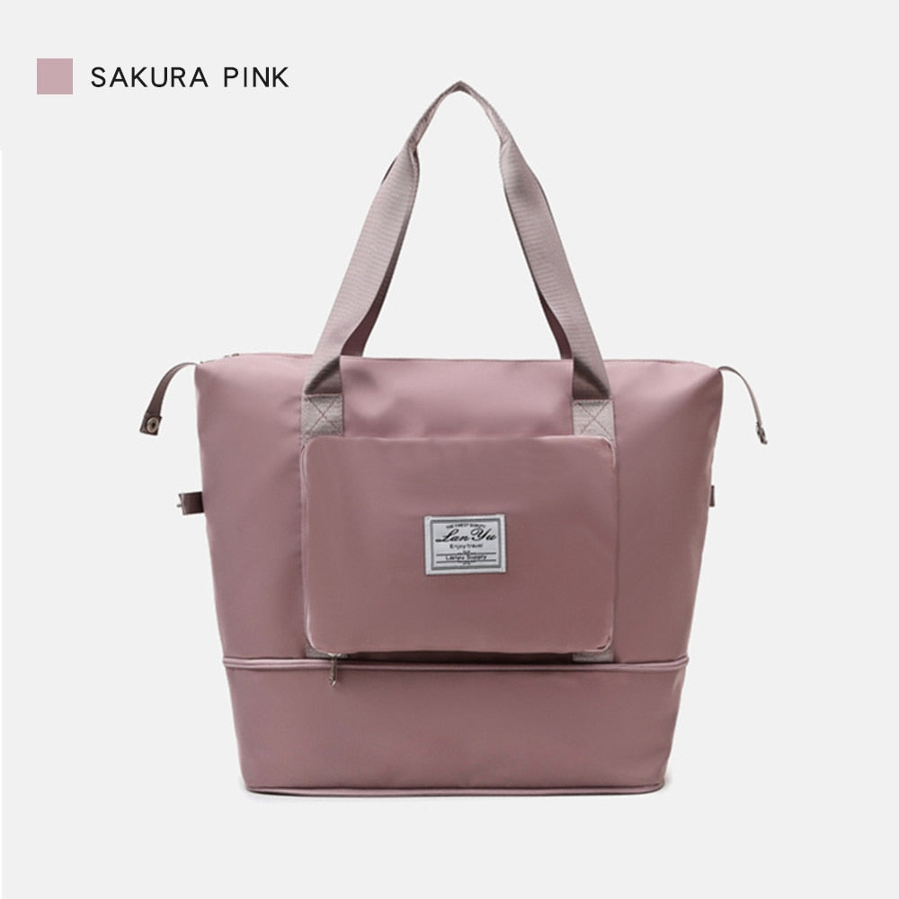 Peris Gems Cherry blossoms pink Ladies Foldable Travel Bag | Handheld Large Capacity Expandable Bag SHEIN Amazon Temu