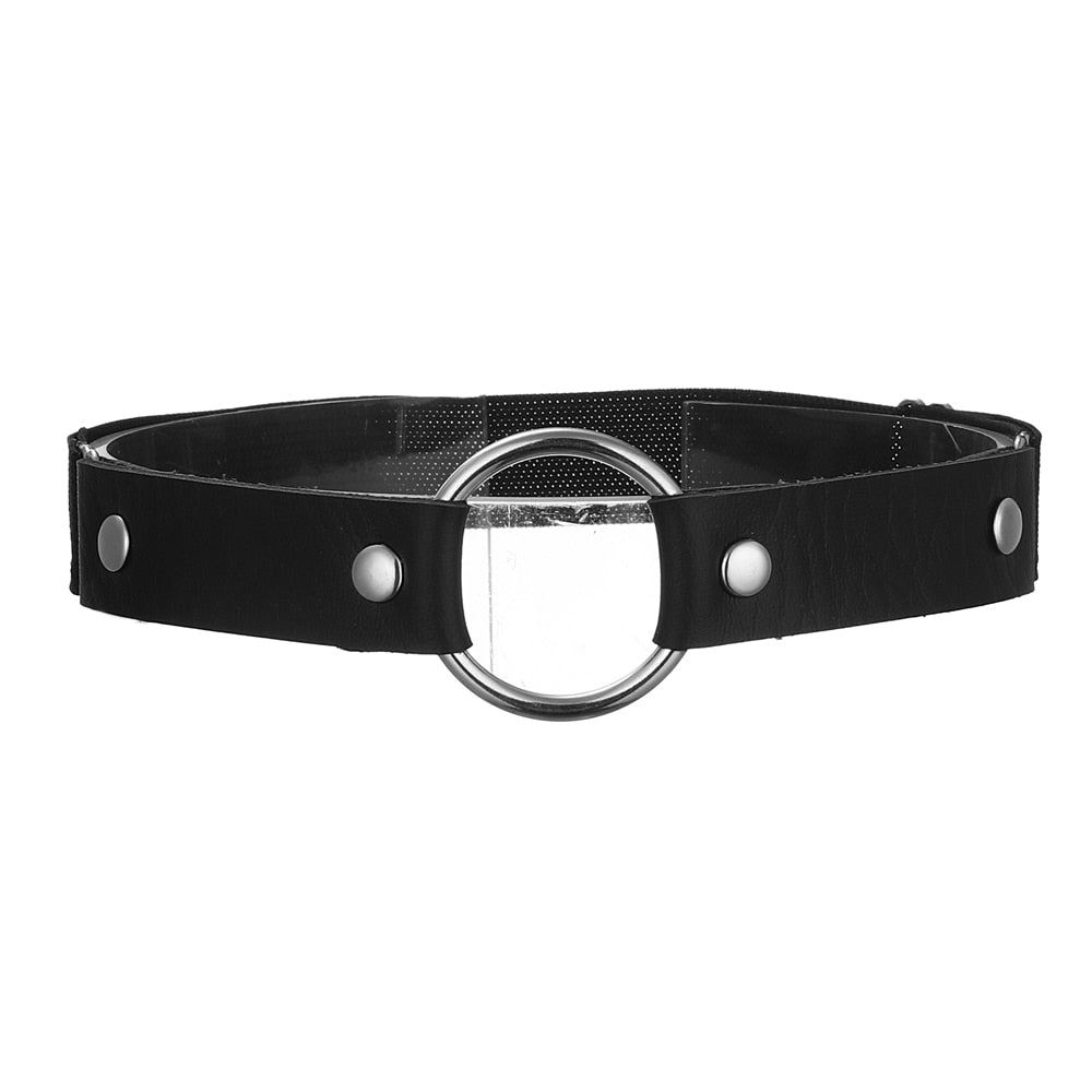 Peris Gems Circle Elastic Leather Thigh Garters - Gothic Thigh Garter with Spikes and Chains SHEIN Amazon Temu
