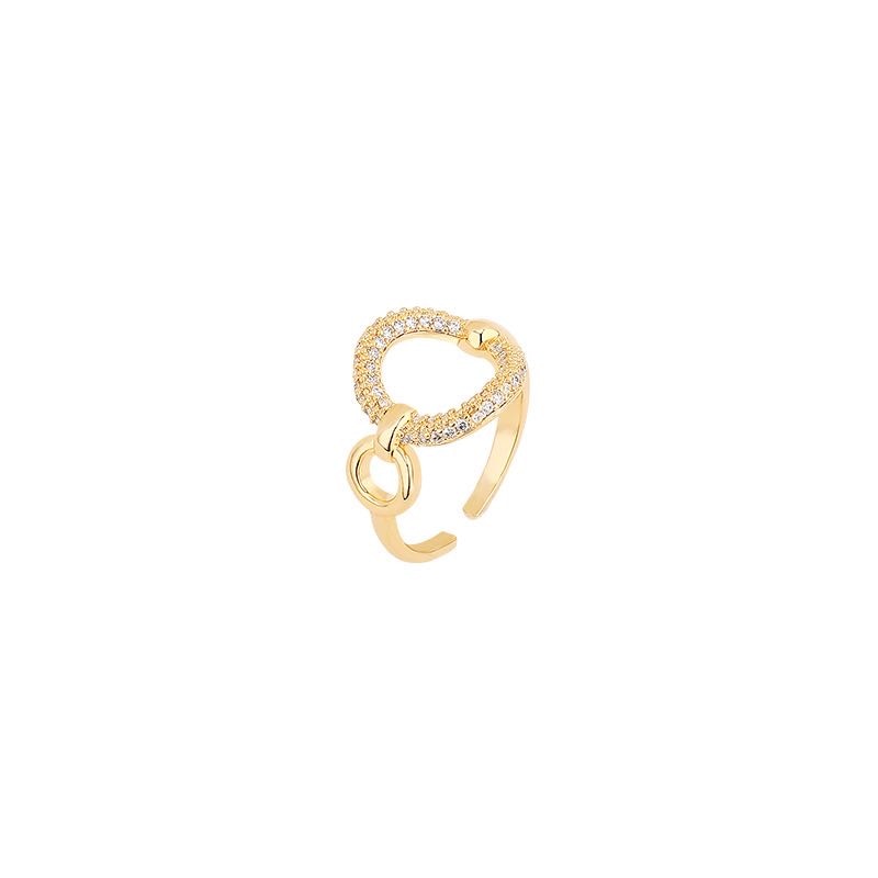 Peris Gems Circle Opening Diamond Ring for Women | Adjustable Circular Gold Ring for Women SHEIN Amazon Temu