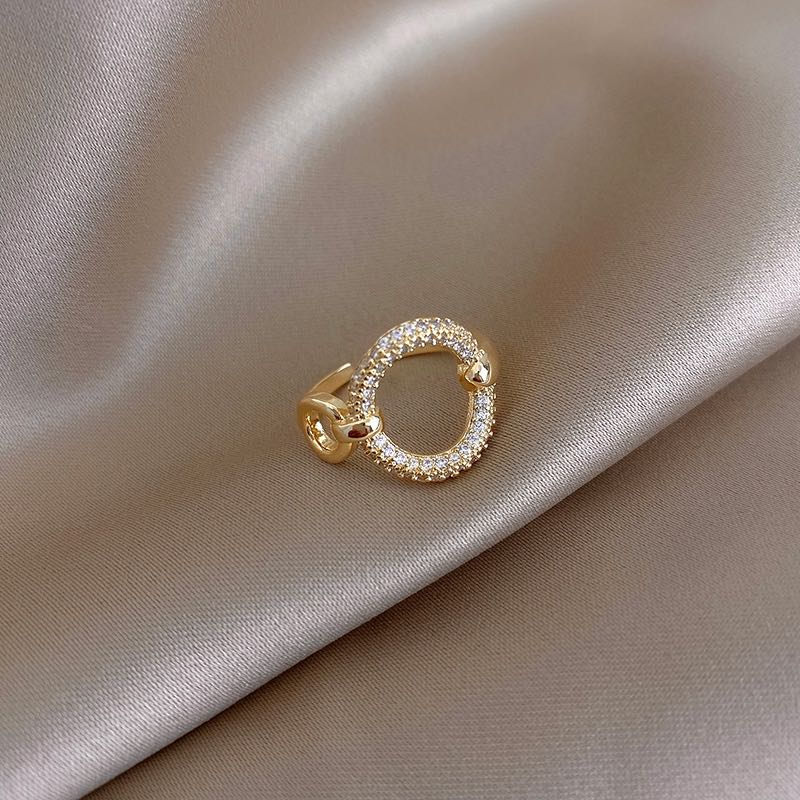 Peris Gems Circle Opening Diamond Ring for Women | Adjustable Circular Gold Ring for Women SHEIN Amazon Temu