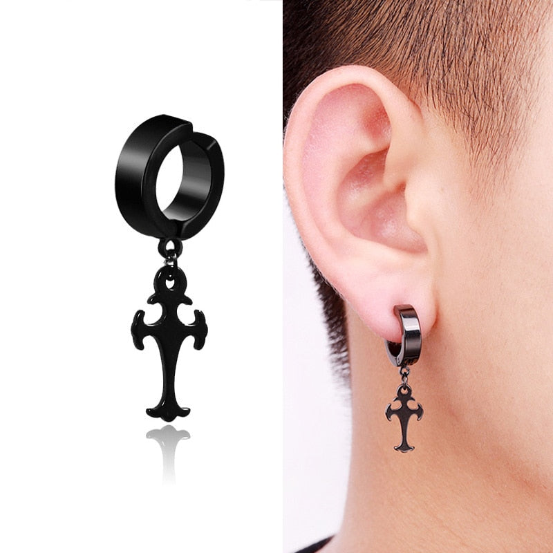 Peris Gems Clasp Dangle Earrings for Women | Black Goth Earrings SHEIN Amazon Temu