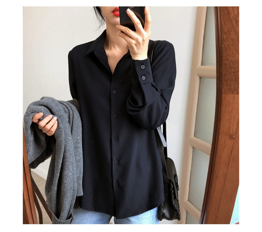 Peris Gems Classic Chiffon Blouse Shirt for Women | Long Sleeve Office Tops Classic Chiffon Blouse Shirt for Women | Long Sleeve Tops SHEIN Amazon Temu