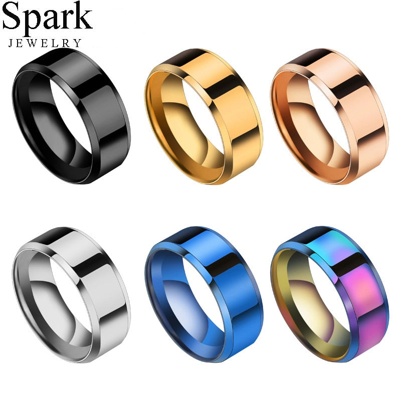 Peris Gems Classic Polished Titanium Rings Unisex | Stainless Steel SHEIN Amazon Temu