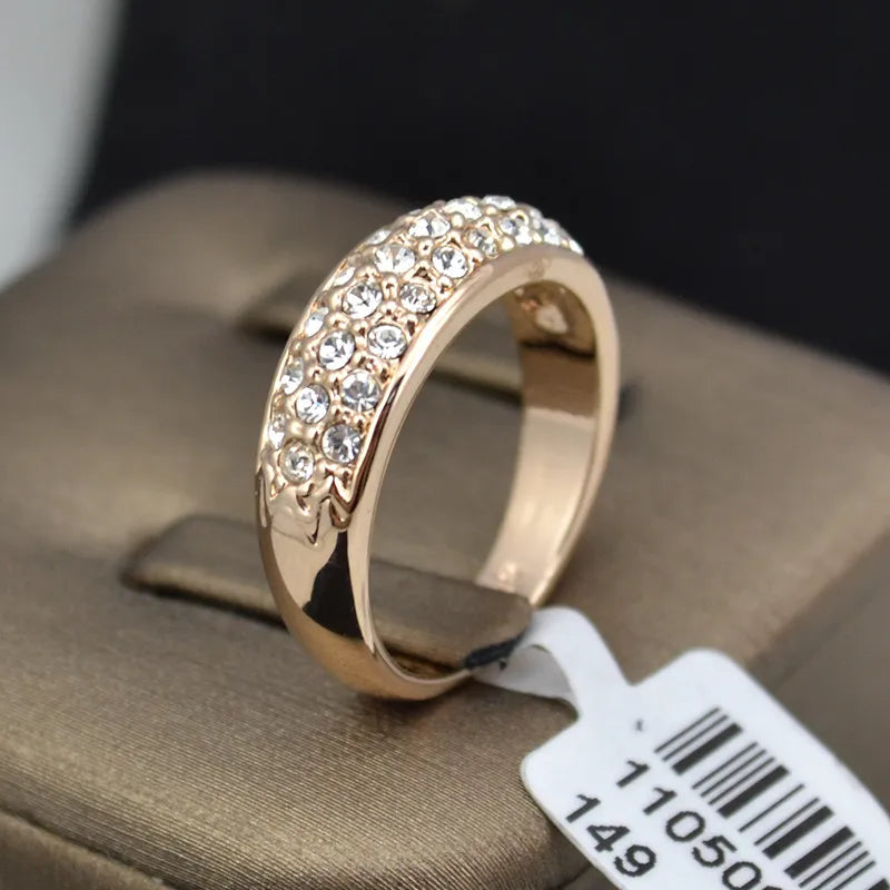 Peris Gems Classic Rose Gold Diamond Studded Ring for Women SHEIN Amazon Temu
