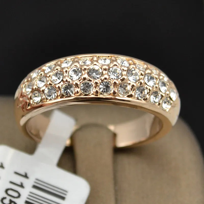 Peris Gems Classic Rose Gold Diamond Studded Ring for Women SHEIN Amazon Temu