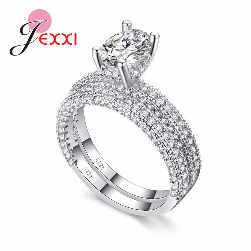 Peris Gems Clawed Diamond 925 Silver Engagement Ring for Women SHEIN Amazon Temu
