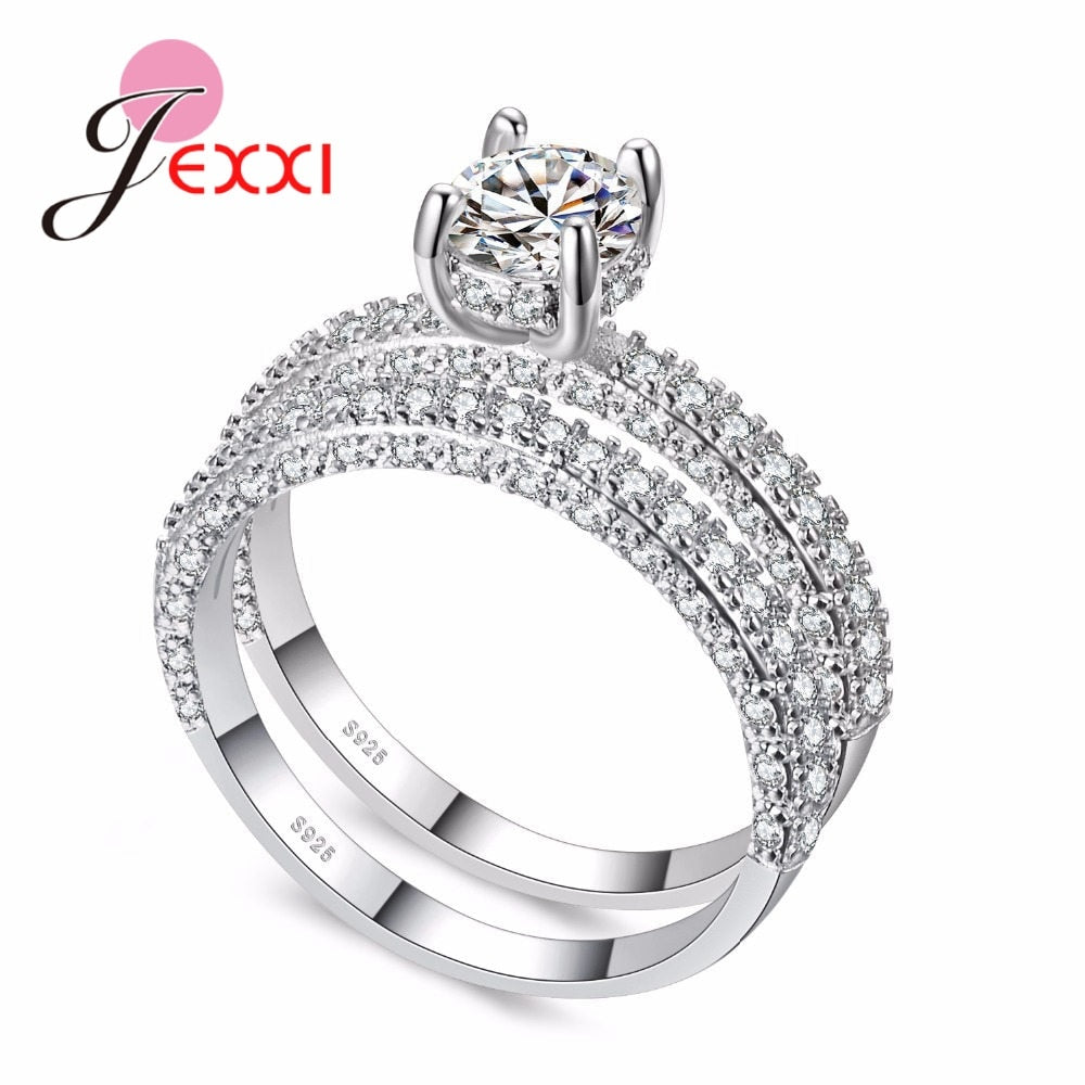 Peris Gems Clawed Diamond 925 Silver Engagement Ring for Women SHEIN Amazon Temu