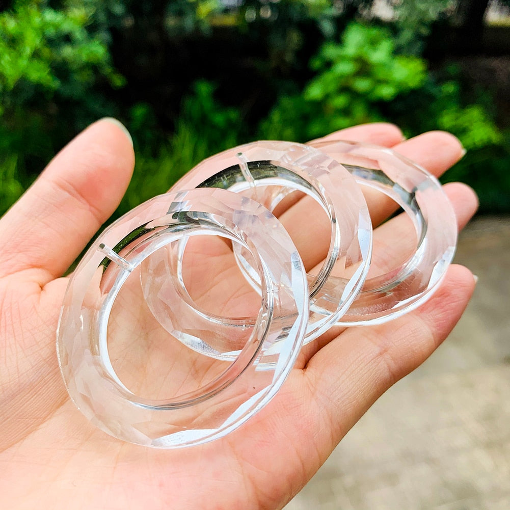 Peris Gems Clear Glass Suncatcher Chandelier | Crystal 2PCS 50MM Ring SHEIN Amazon Temu