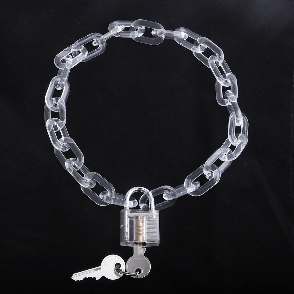 Peris Gems Clear Resin Acrylic Padlock Pendant Choker Necklaces for Women Clear Resin Acrylic Padlock Pendant Choker Necklaces Women SHEIN Amazon Temu