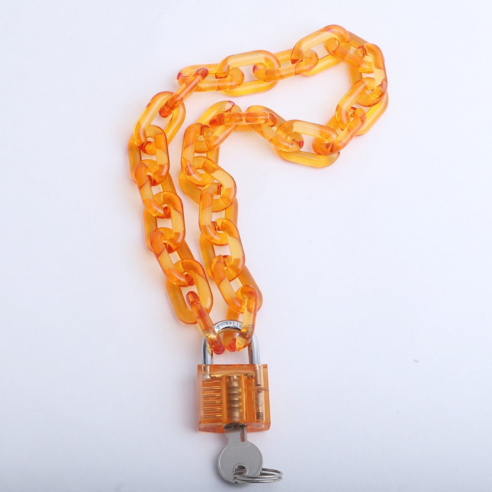 Peris Gems Clear Resin Acrylic Padlock Pendant Choker Necklaces for Women Clear Resin Acrylic Padlock Pendant Choker Necklaces Women SHEIN Amazon Temu