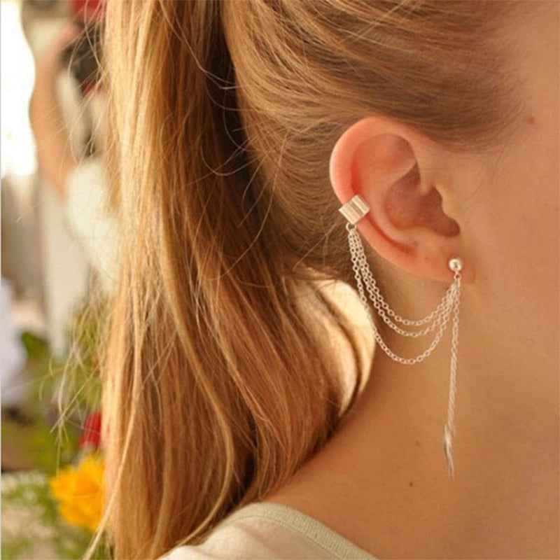 Peris Gems Clip-On 7pc Gold Leaf Earrings for Women | Non-Piercing Earrings Clip-On 7pc Gold Leaf Earrings for Women | Non-Piercing SHEIN Amazon Temu