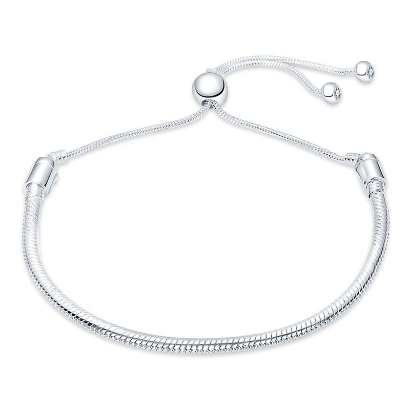 Peris Gems CMB075 / 18cm Sterling Silver Snake Chain Bracelets for Women | Sliding Bangle SHEIN Amazon Temu