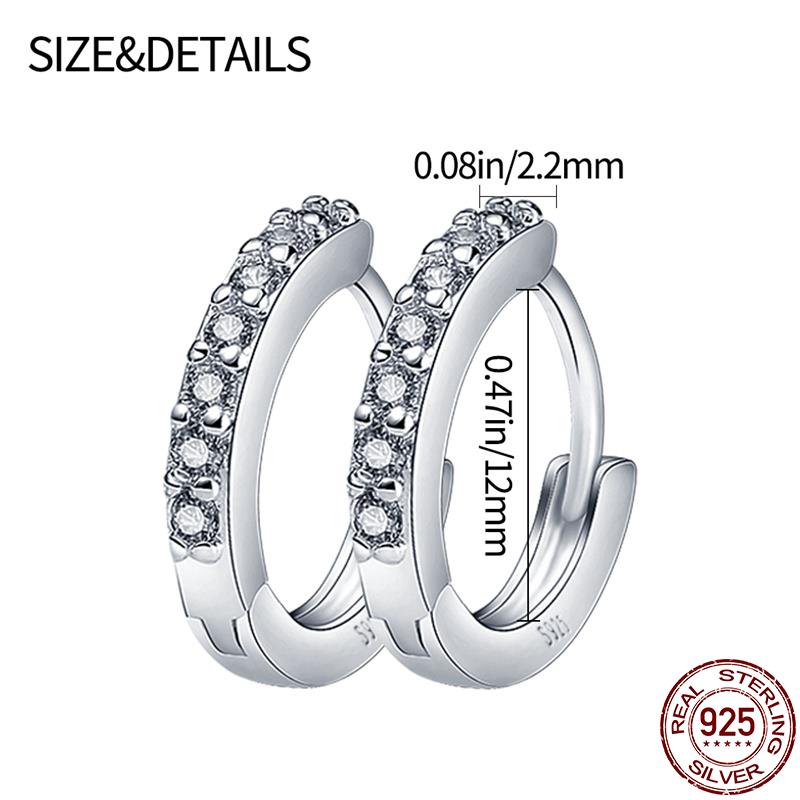 Peris Gems CME024-12 Round Zirconia Pave Earrings for Women | 925 Sterling Silver Dangle Earrings Round Zirconia Pave Earrings for Women | 925 Sterling Silver SHEIN Amazon Temu