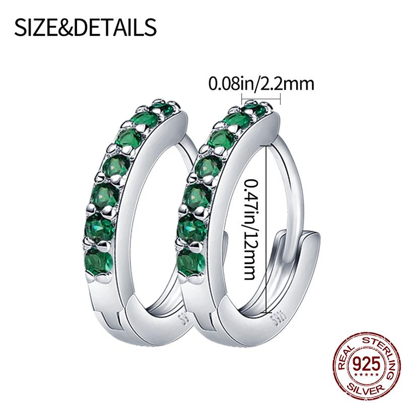 Peris Gems CME026-12 Round Zirconia Pave Earrings for Women | 925 Sterling Silver Dangle Earrings Round Zirconia Pave Earrings for Women | 925 Sterling Silver SHEIN Amazon Temu