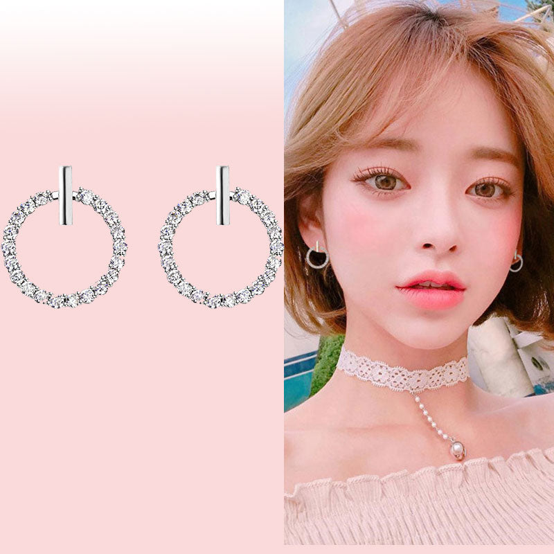 Peris Gems CME100 Round Zirconia Pave Earrings for Women | 925 Sterling Silver Dangle Earrings Round Zirconia Pave Earrings for Women | 925 Sterling Silver SHEIN Amazon Temu