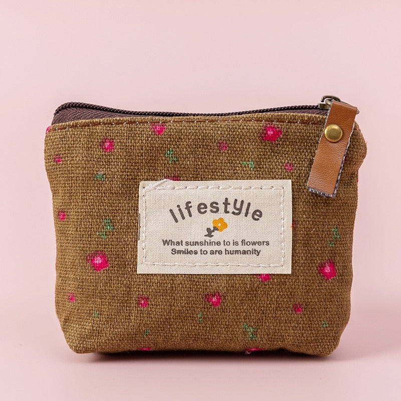 Peris Gems coffee Flower Pattern Coin Purses for Women | Canvas Coil Money Wallets Flower Pattern Coin Purses for Women | Canvas Money Wallets SHEIN Amazon Temu