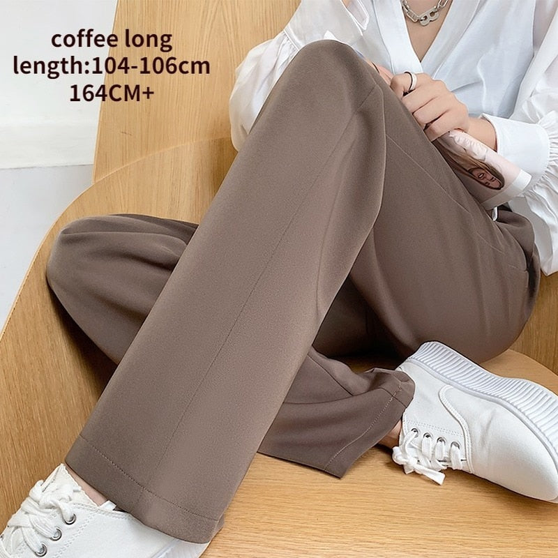 Peris Gems coffee long / XS Casual High Waist Wide Leg Long Pants for Women | Loose Pants Casual High Waist Wide Leg Long Pants for Women | Loose Pant SHEIN Amazon Temu