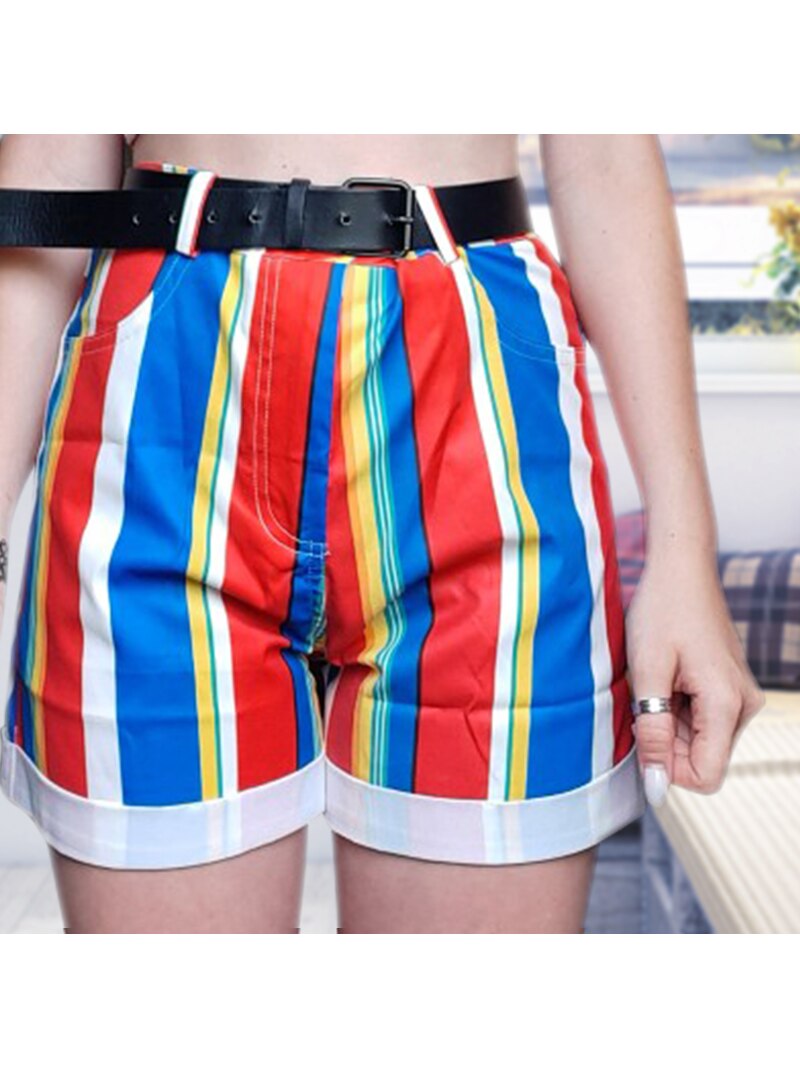 Peris Gems Contrast Stripe High Waist Shorts for Women SHEIN Amazon Temu