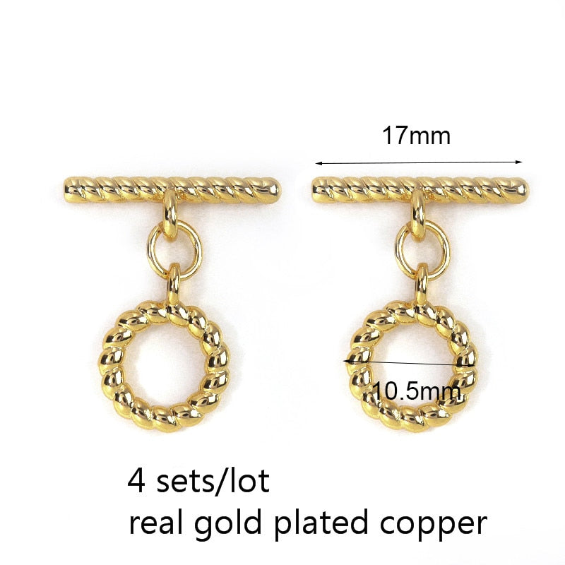 Peris Gems Copper 4 sets 2 Irregular Curved OT Toggle Clasps for DIY Jewelry Making SHEIN Amazon Temu