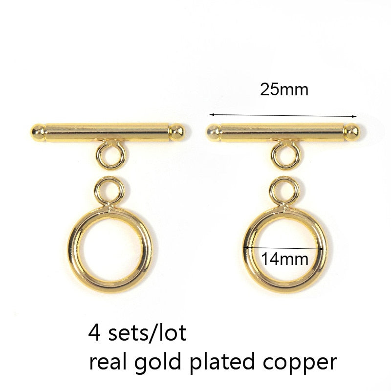 Peris Gems Copper 4 sets 4 Irregular Curved OT Toggle Clasps for DIY Jewelry Making SHEIN Amazon Temu