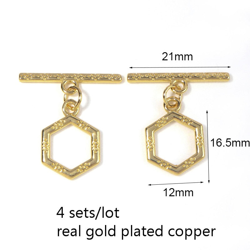 Peris Gems Copper 4 sets Irregular Curved OT Toggle Clasps for DIY Jewelry Making SHEIN Amazon Temu