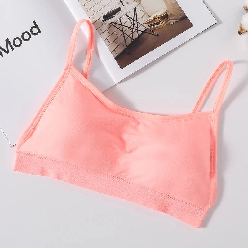 Peris Gems coral / L Seamless Tube Top Bra Backless Non-Wire Underwear Sexy Lingerie Women&