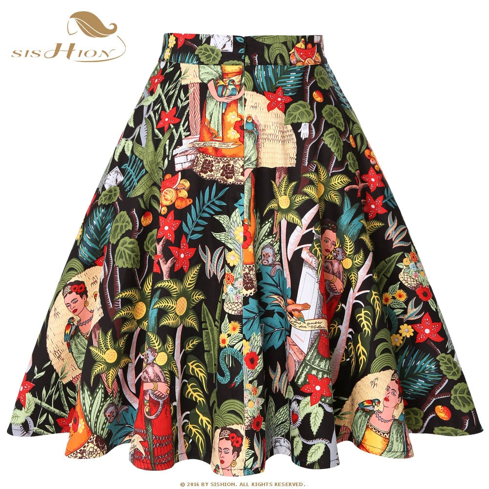 Peris Gems Cotton Midi Skirt Collection for Women | Floral Polka Dot Skirts SHEIN Amazon Temu